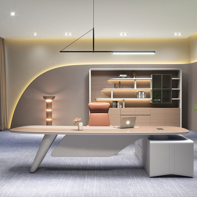 Chefe mesa de escritório executiva combinação de canto minimalista mesas de computador de madeira leitura recepção escritorio móveis de escritório