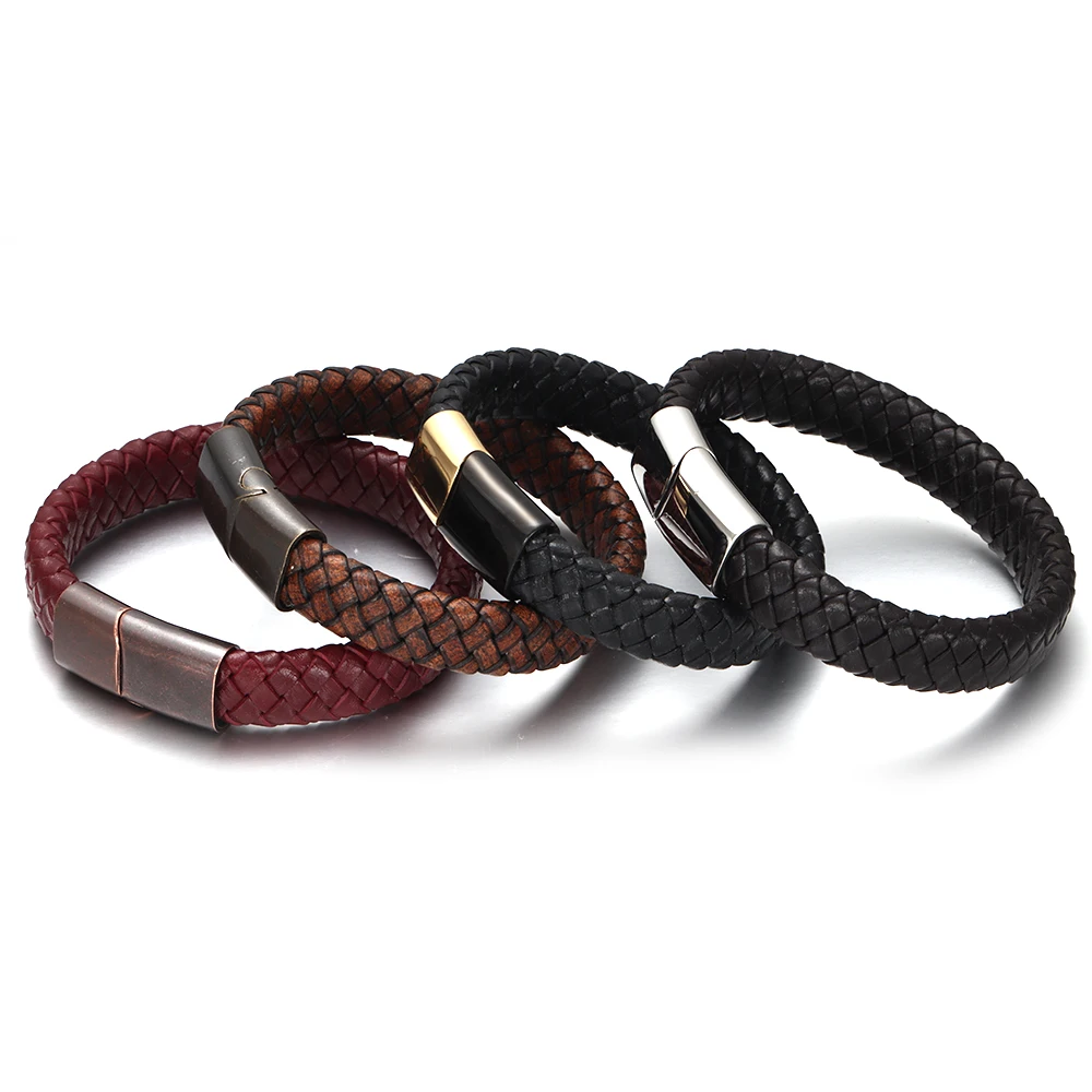 Cierre magnético de acero inoxidable, 8x4mm, 10x5mm, 12x6mm, para pulsera DIY, accesorios, suministros para fabricación de joyas, piezas de joyería