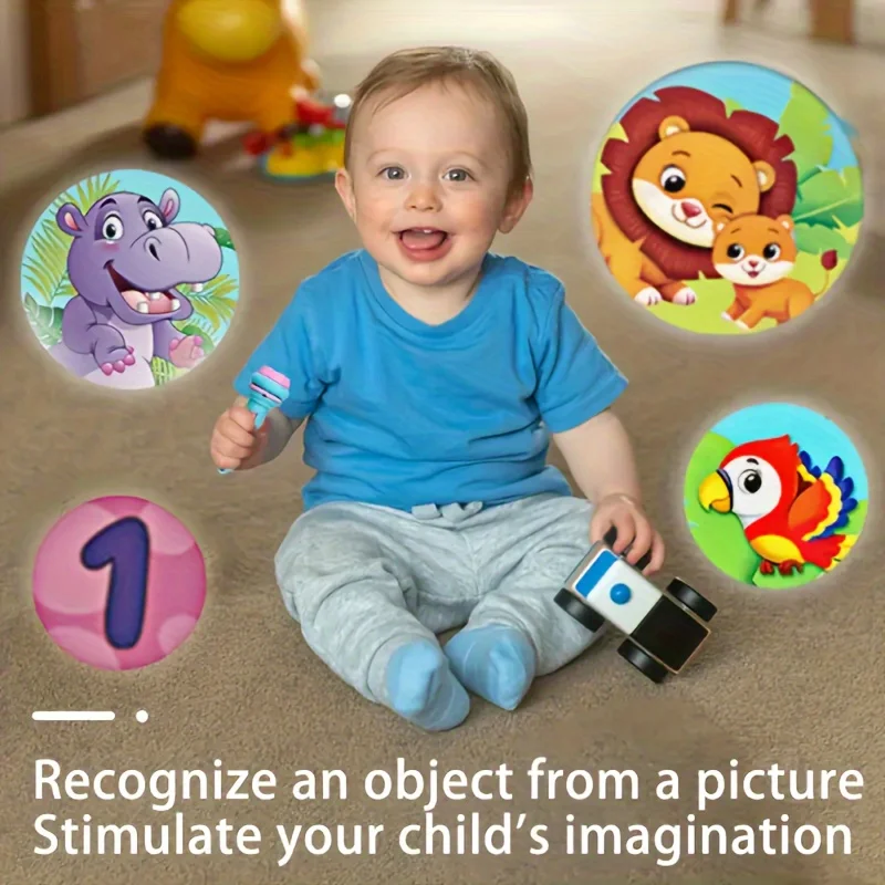 hot selling 1pc Fun Projection Flashlight: Stimulate Imagination with 32 Patterns And 4 Cards - Suitable for Ages 3-12 children