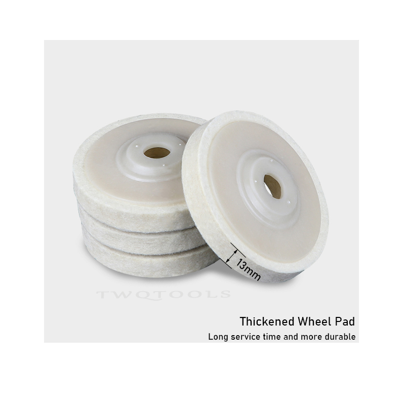 Almohadillas de pulido de disco de fieltro de lana de 4 pulgadas para rueda de limpieza de amoladora angular para herramienta de pulido abrasivo de Metal de 100mm x 16mm