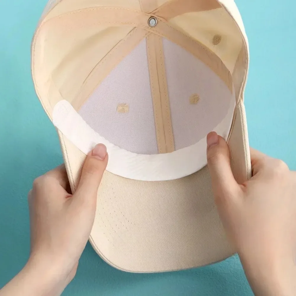 10 Uds. De pegatinas invisibles absorbentes de sudor para sombrero, bandas de forro, banda para el sudor, visera, gorra reductora de tamaño, tiras antisuciedad, almohadillas, cinta