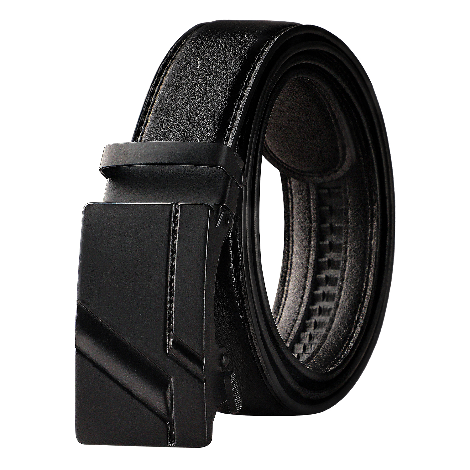 남성용 금속 자동 버클 브랜드 패션 하이 퀄리티 럭셔리 벨트, 유명 작업 비즈니스 블랙 PU 가죽 벨트, 1 개