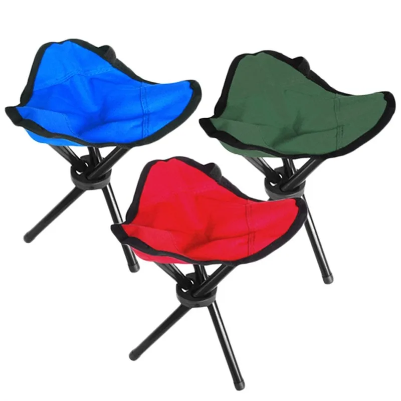 Banqueta tripé dobrável de aço portátil indispensável – multiuso para piquenique, camping, caminhadas e pesca