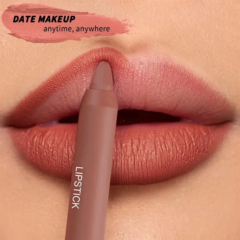 ปากกาลิปสติกกำมะหยี่ Subgloss ปากกาสีถั่วชานมสีลิปบาล์มสีไม่ซีดหมุนปากกาลิปสติก