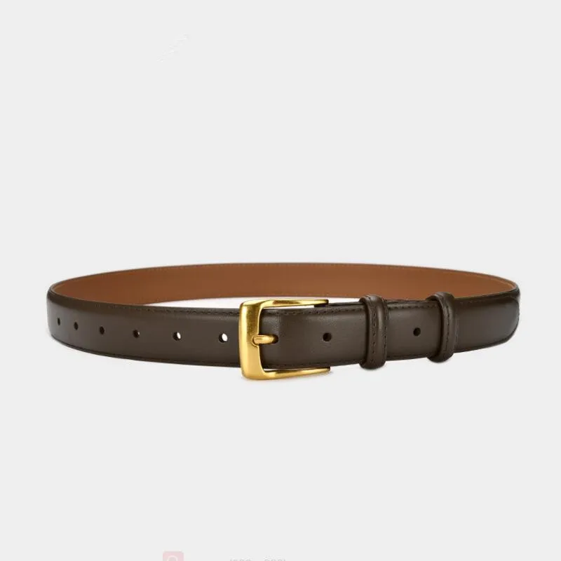 Nuevo cinturón de cuero genuino de diseñador de lujo para mujer, hebilla de Metal de alta calidad, cinturilla ajustable, cinturones vaqueros finos a la moda para mujer