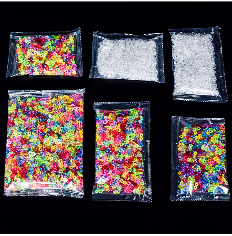 48/100/300/500/1000 PCS Loom ยางชุด S คลิปสําหรับ DIY Loom Bands สร้อยข้อมือ Charms อุปกรณ์เสริม