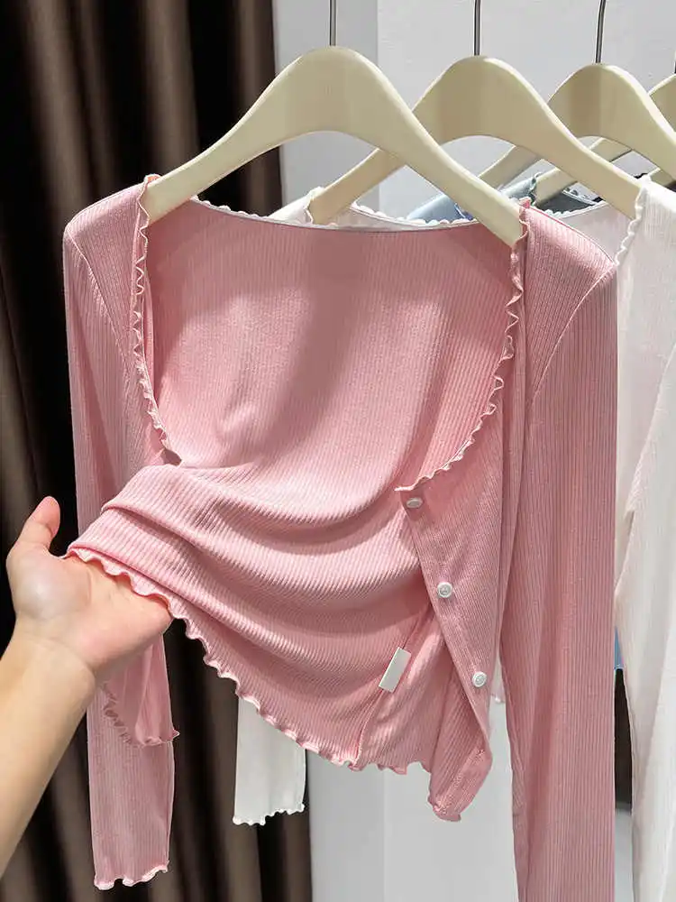 Cardigan Curto Sem Mangas com Proteção Solar para Mulheres, Top de Verão Fino Cinza com Manga Longa e Vestido ter