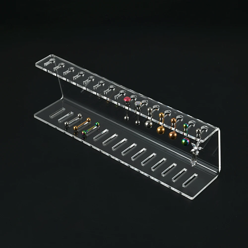 Multi-Function ผู้ถือจอแสดงผลอะคริลิคผู้ขายเจาะเครื่องประดับ Display Organizer ชั้นวางของ Multi ต่างหู Rack