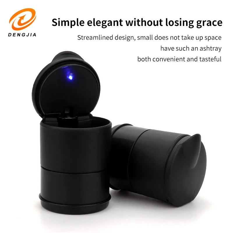 車の灰皿 カバー付き 車用 LED ライト付き プラスチック ポータブル パーソナリティ クリエイティブ 高温 車のストール