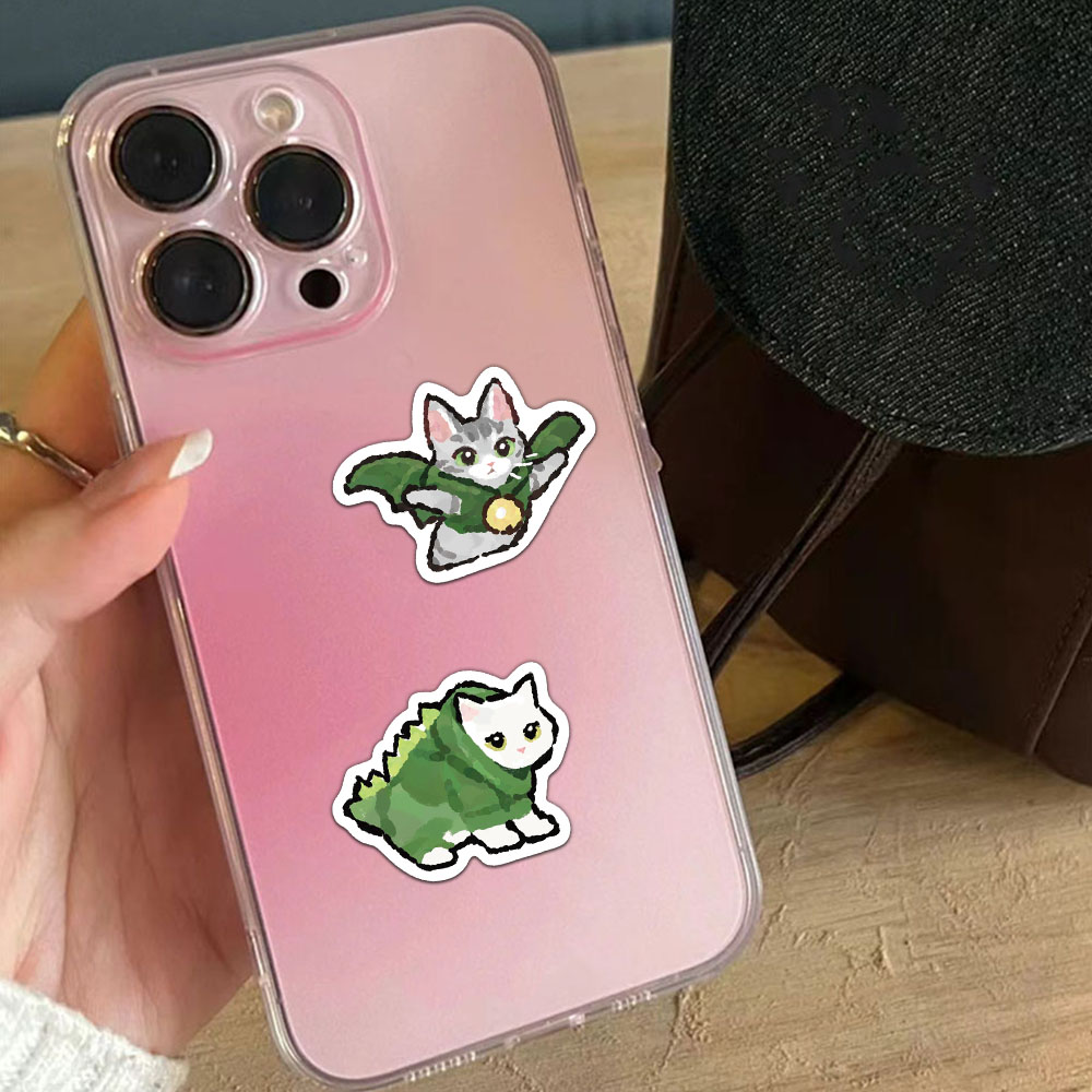 77/154/231 PCS Cartoon Katze Aufkleber Exquisite Tier Konto Materialien Telefon Fällen Laptop Gepäck Wasserdichte Aufkleber