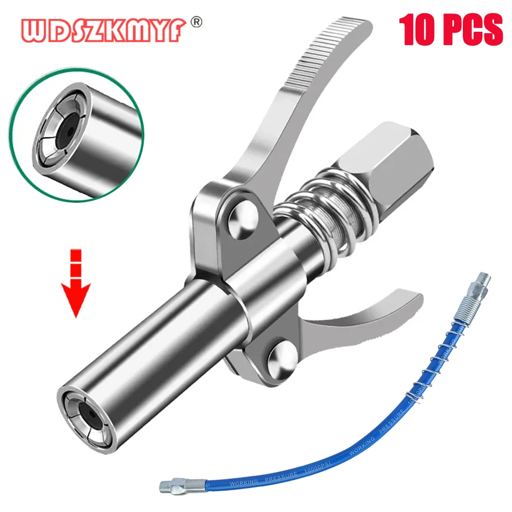 10000PSI Hogedruk Vet Koppeling Nozzle Slang Pomp Spuit Vetspuit NPT1/8 Adapter Remolie Veranderen Gereedschap Auto Accessoires