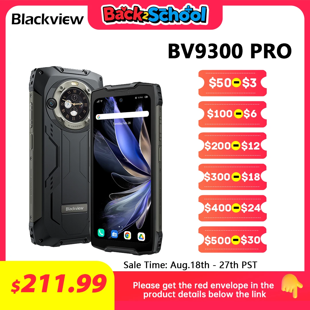 Black view bv9300 pro helio g99 robustes telefon android 13 12gb 256gb 6.7 "120hz display, 15080mah mit 33w ladung 100lm taschenlampe
