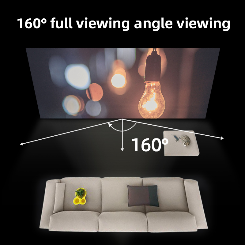 VEIDADZ Projector Screen White Grid Anti-Light 16:9 Projection Screen 60 72 84 100 120 130 in Reflective Cloth for Home Theatre