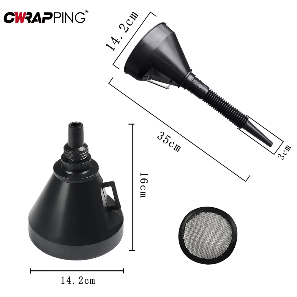 1pc funil automático carro motocicleta reabastecimento funil multi funcional flexível ferramenta de mudança de óleo com boca larga saco tanque da motocicleta