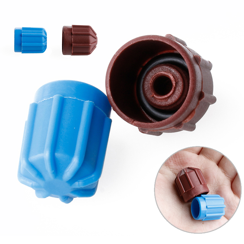 Tapa de válvula A/C, juego de núcleo de válvula de aire acondicionado, cubierta antipolvo, Kit R134a de alto/bajo voltaje, plástico, 1 par, gran oferta
