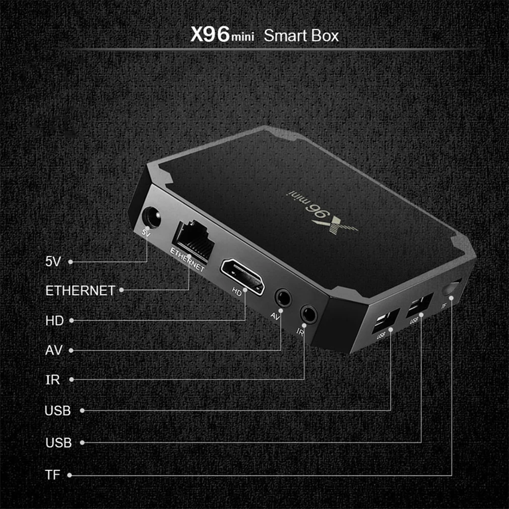 Original X96 mini Android 9.0 Smart TV Box Amlogic S905W Quad Core 2GB 16GB 2.4G WiFi Media Player X96mini Set top box 1GB 16GB