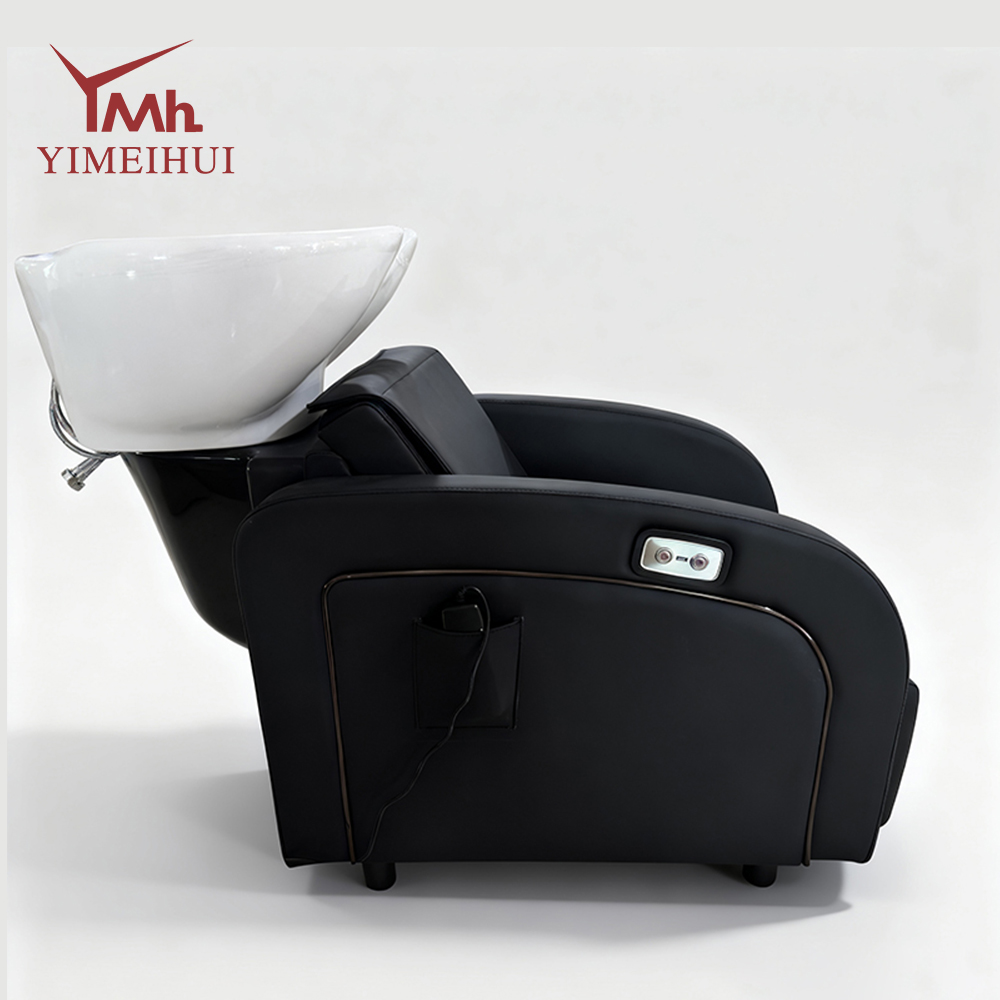 Hair Salon Backwash Washing Chair Massage Shampoo Bowl Bed Chair With Electric Leg-Rest