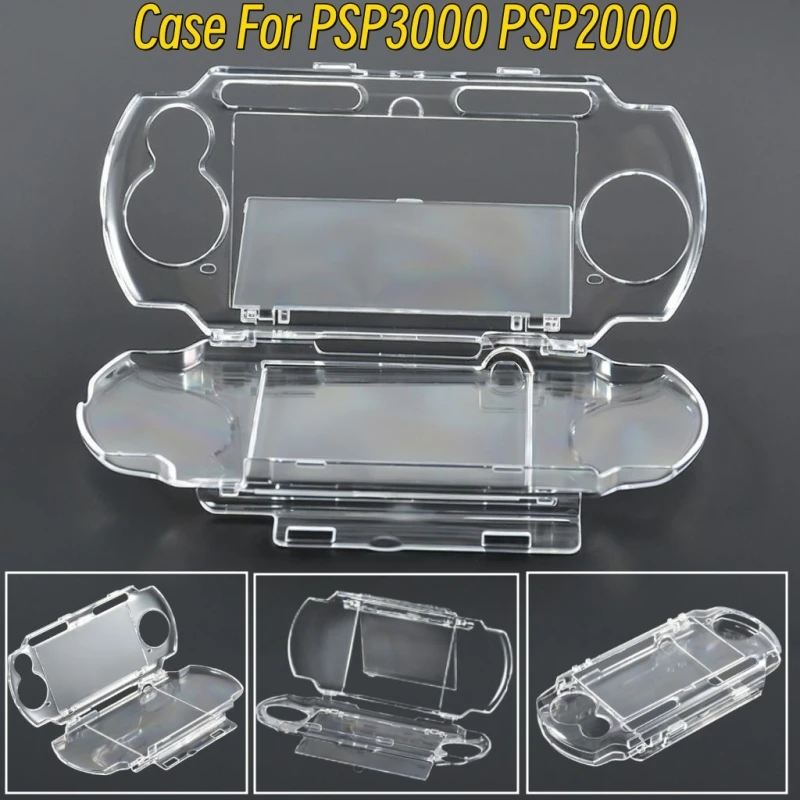 Transparent Hard Case For PSP3000 PSP2000 Game Console Full-Coverage Protective Case For PSP Crystal Protector Case