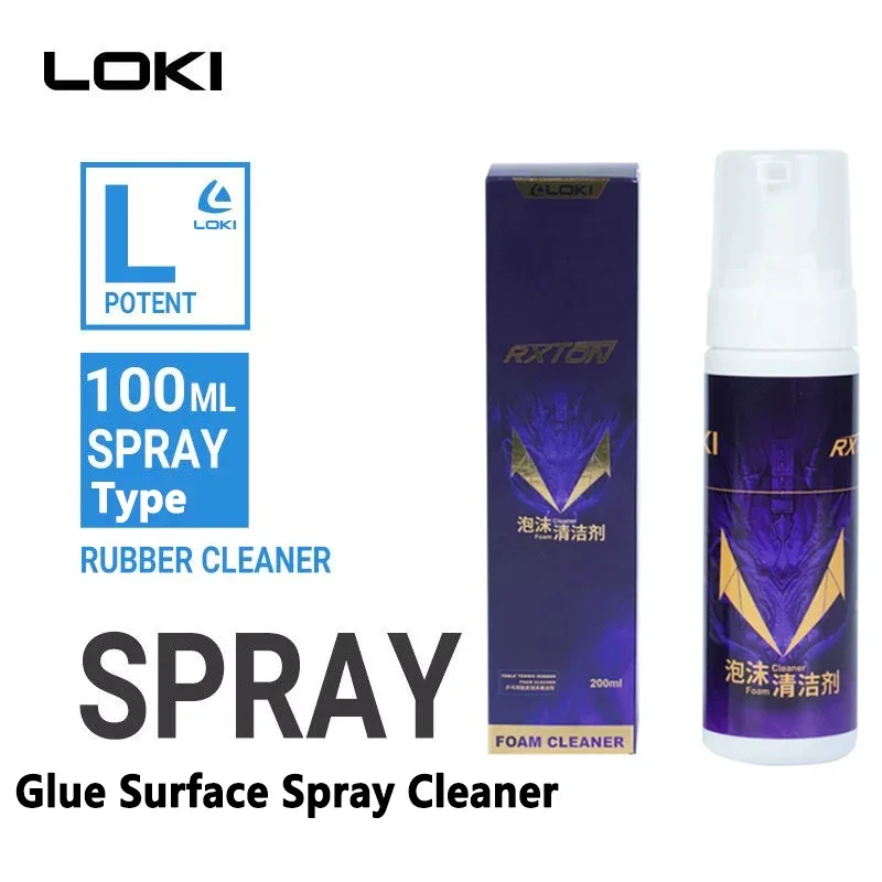 Limpiador de goma para tenis de mesa LOKI Raytheon Original, juego de mantenimiento de descontaminación de limpieza líquida gruesa de palo de tenis de mesa
