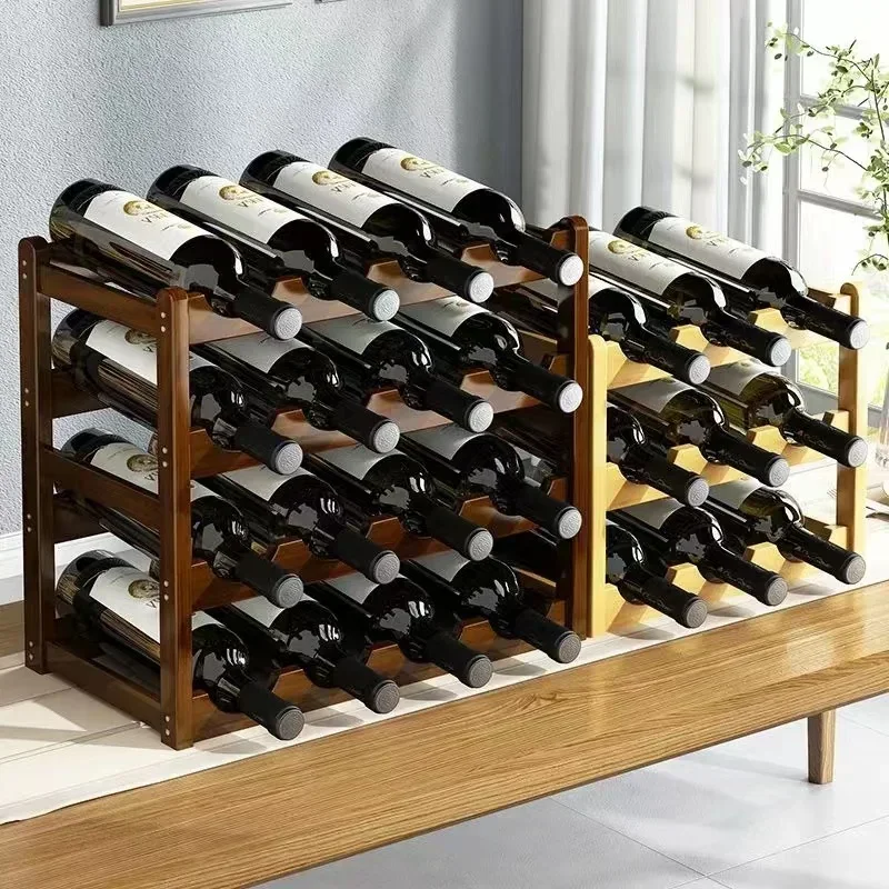 Decoración de WineRack rojo, rejilla para el hogar, estante de exhibición de vino, mesa creativa, estante para botellas de vino, gabinete de vino Simple, estante de almacenamiento para montar