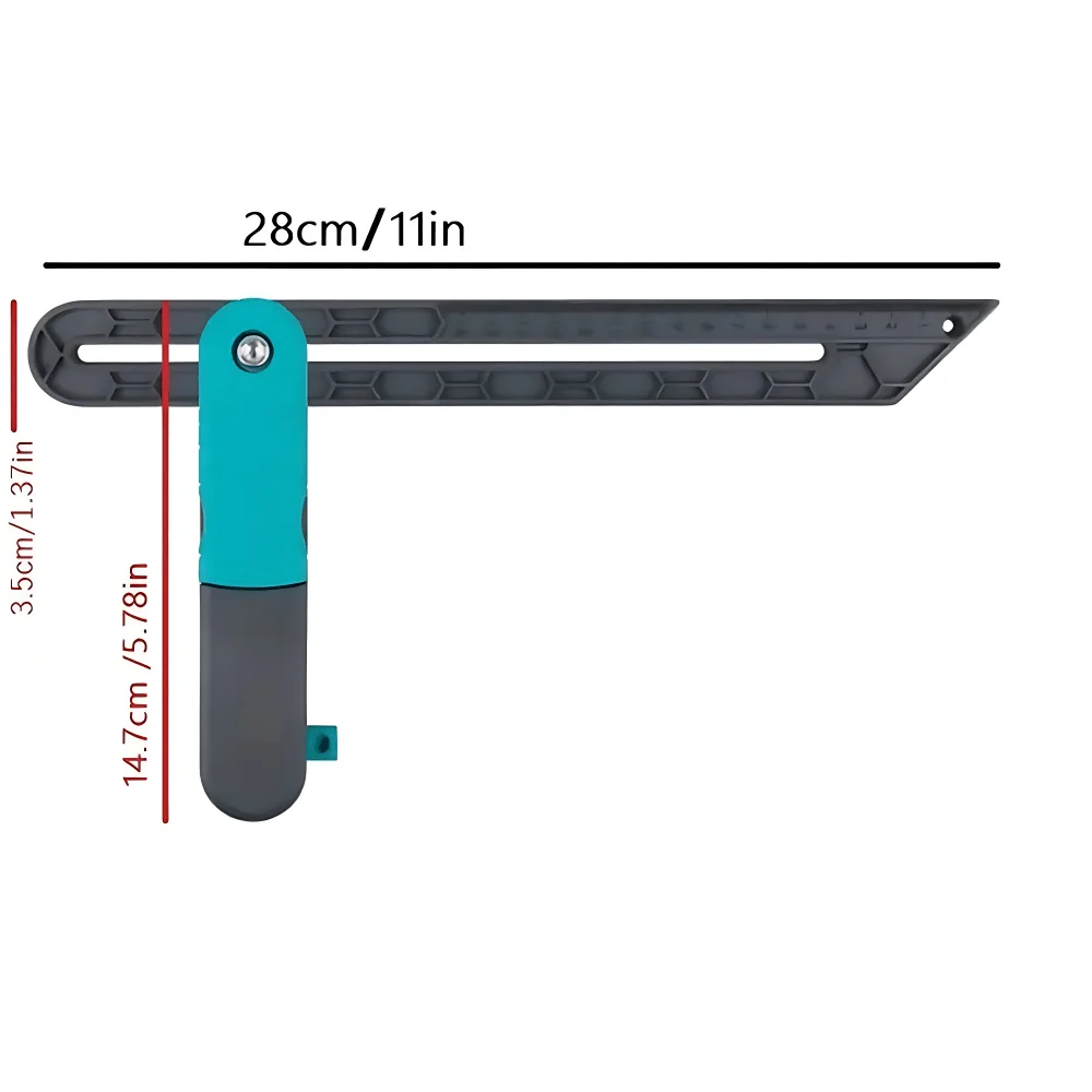 Angle Rulers Tri Square Irregular Sliding T-Bevel Gauge with Lock, Level Measuring Tool Carpentry Marking DIY Project Protractor