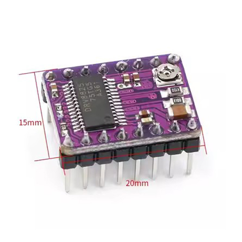 Controlador paso a paso Reprap A4988 DRV8825 Módulo de motor + disipador de calor