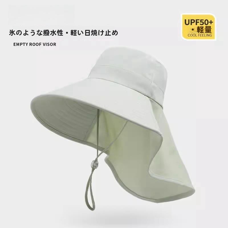 女性の大きなつばの日よけ帽子 UV 保護ネックカバー釣りキャップ夏の日よけ帽子スタイリッシュなアウトドアファッションアクセサリー