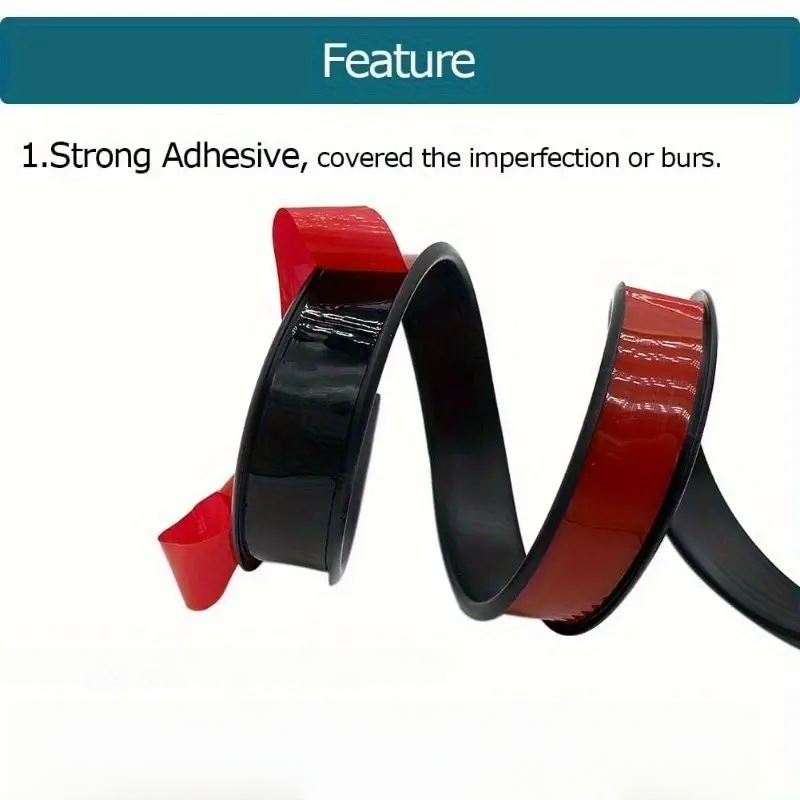 1 unidad de cinta de sellado de bandas de borde de PVC autoadhesivas de 5m/196,85 pulgadas, tira en forma de U para muebles, gabinete, escritorio, Protector de borde