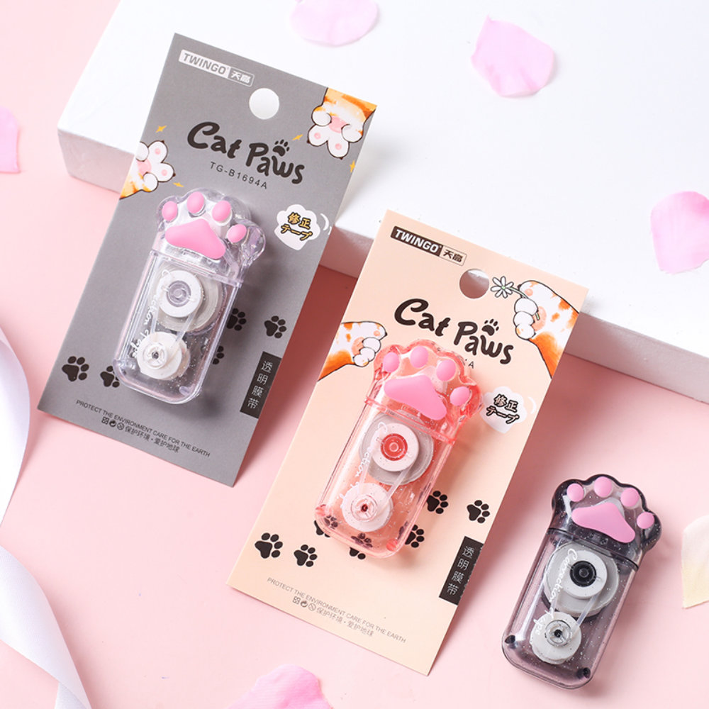 นายกระดาษ 3 สไตล์น่ารัก Cat Claw Correction เทปขนาดใหญ่ความจุน่ารักโรงเรียนเครื่องเขียน Kawaii อุปกรณ์เสริม