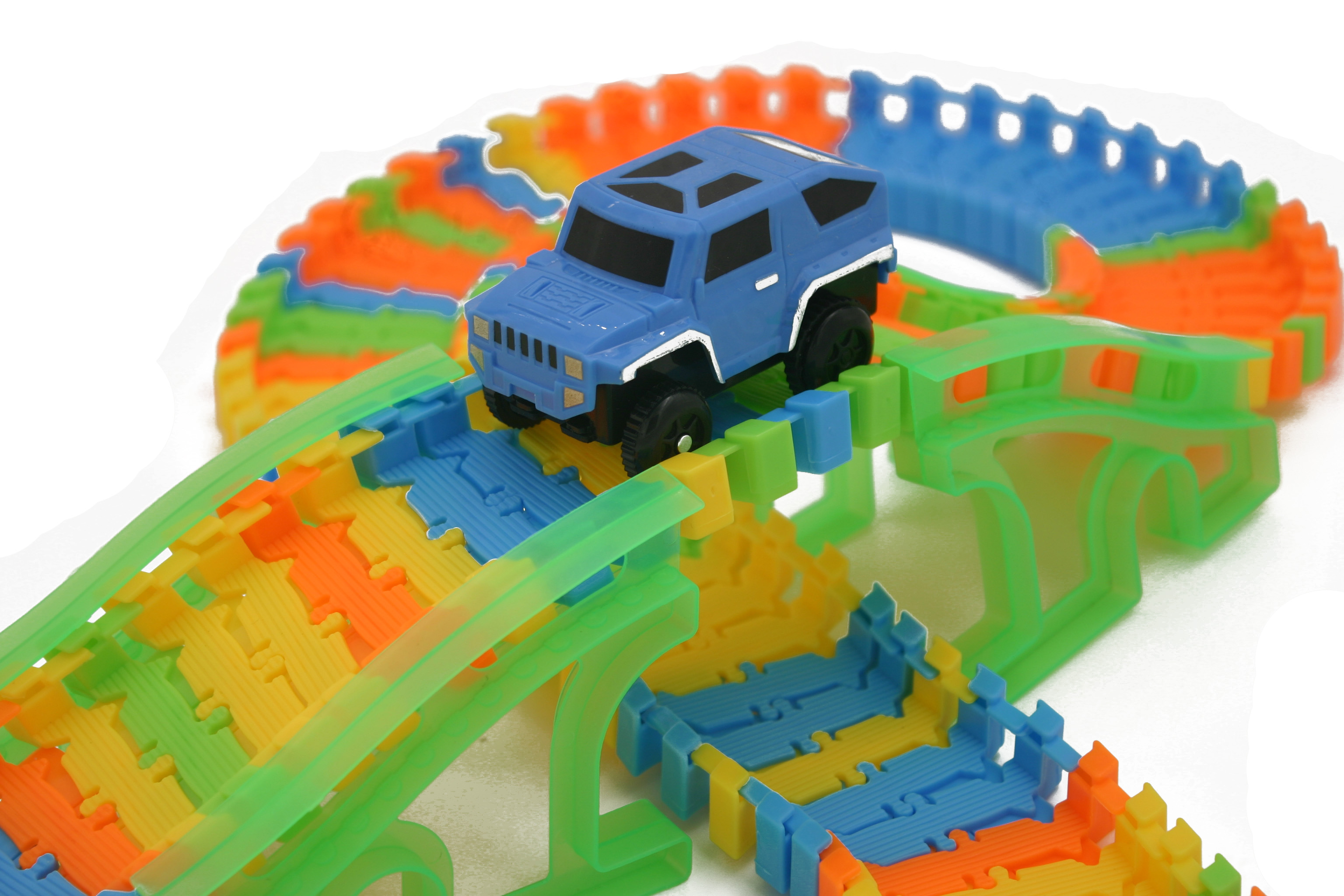 Diy montar conjunto de corrida universal pista carro flexível educacional ferroviário carro quebra-cabeça brinquedo para crianças