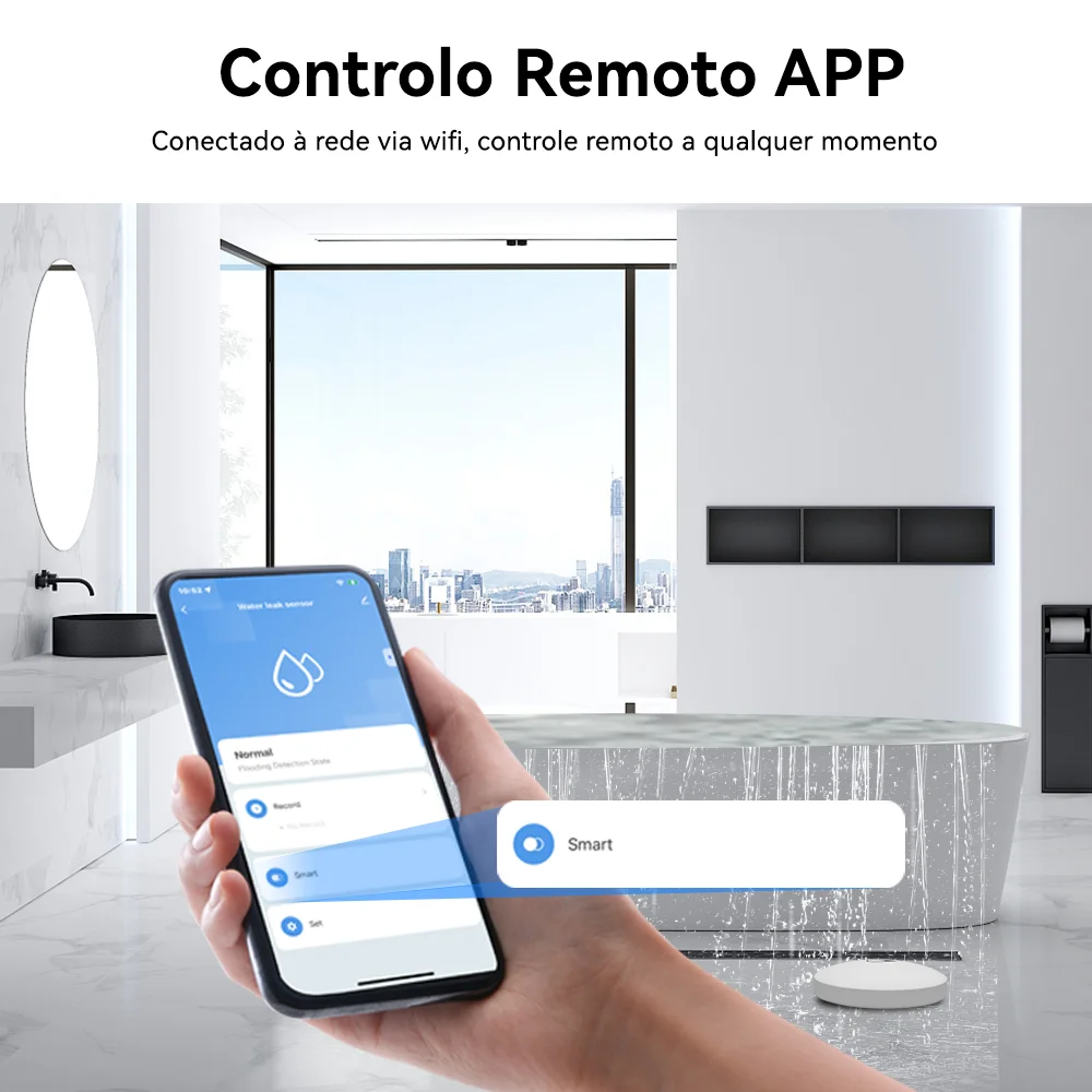 Meian ZigBee Sensor De Vazamento De Água Imersão Sensor De Alarme Tuya De Segurança Wifi Detector De Vazamento De Água Alerta À Prova D 'Água Smart Home