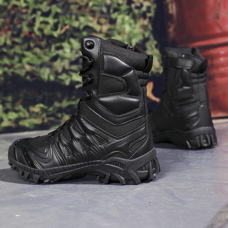 Botas de entrenamiento de jungla antideslizantes para exteriores para hombre, botas altas para caminar de talla grande para las cuatro estaciones, botas protectoras profesionales para el desierto