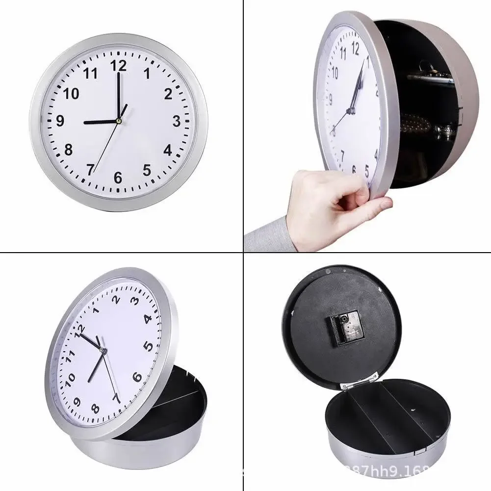 ซ่อนปลอดภัย Wall CLOCK Sight Secret ปกปิด Store ซ่อนเงินสดเครื่องประดับคีย์ Valueables ตู้เซฟสําหรับตกแต่งโฮมออฟฟิศปลอดภัย