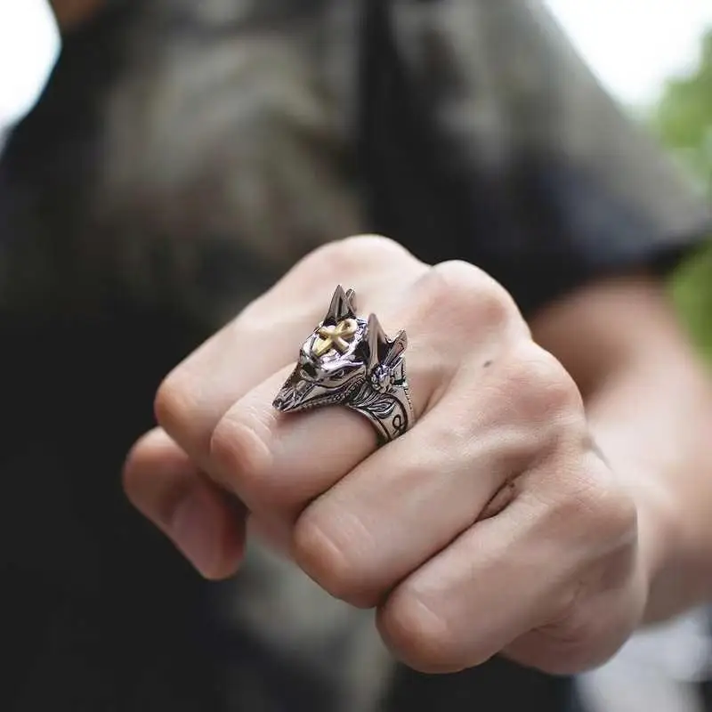Anillo de autodefensa tamaño ajustable protección de seguridad Personal hombres mujeres Universal Retro