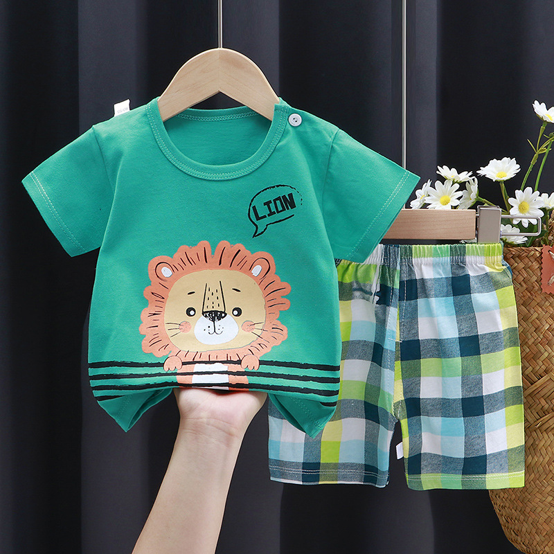 Conjuntos de roupas infantis meninos dos desenhos animados impressão camiseta simples moda camisetas shorts novos bonito topos fatos de treino crianças manga curta topos shorts