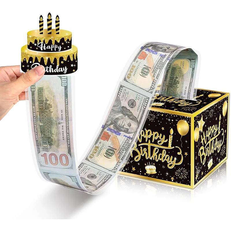 ดึงเงินกล่องของขวัญวันเกิดเงินกรณีวันเกิดSurpriseกล่องเงินดึงกล่องของขวัญวันเกิดเงินดึงกล่องสําหรับของขวัญเงินสด