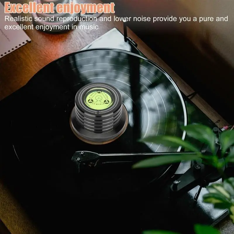 1 Chiếc 60Hz Cho LP Ghi Hình Ổn Định Đa Năng Phông Ghi Bàn Xoay Nhôm Cầu Thủ Có Cấp Độ Ổn Định Kẹp Hợp Kim Trọng Lượng