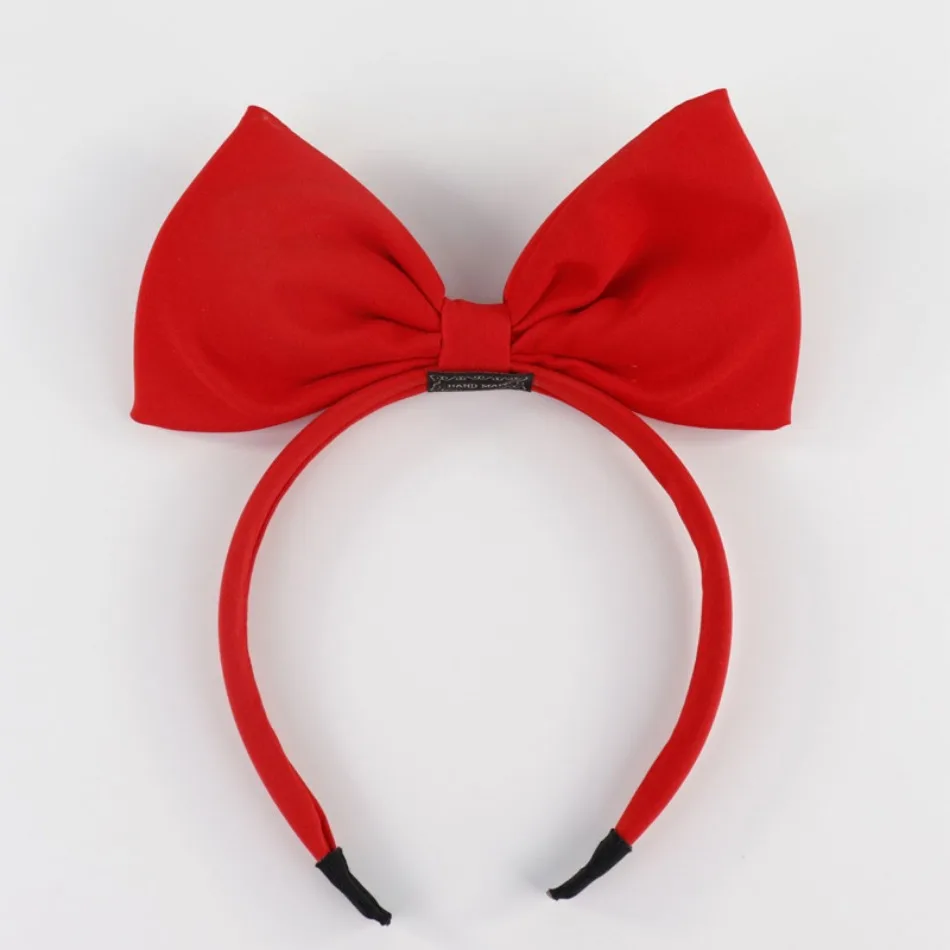 น่ารักสาวสีแดง Big Bow Headband Snow White คอสเพลย์ Props Headwear สําหรับเด็กหัว Hoop เจ้าหญิงแถบคาดศีรษะผมอุปกรณ์เสริม