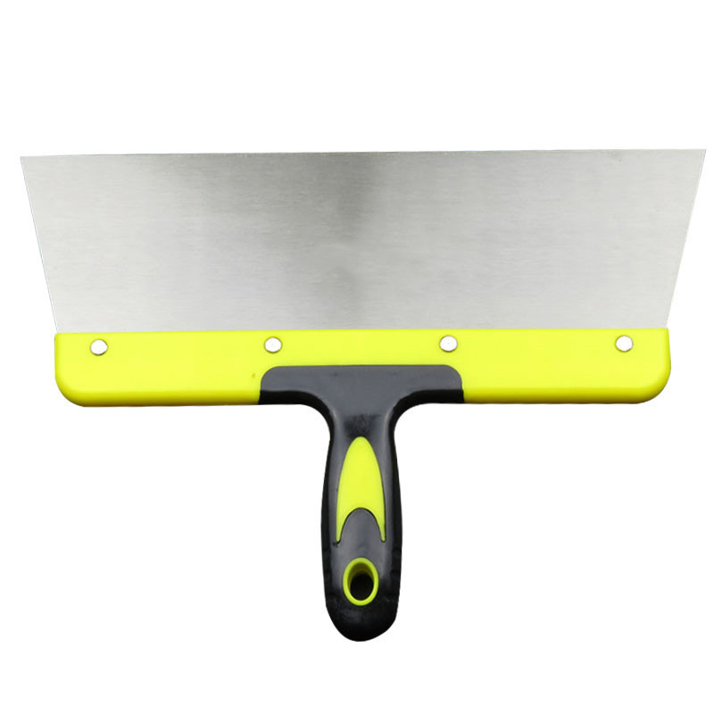 Juego de raspador de cuchillo de masilla con mango de plástico de acero elástico grueso de alta calidad, herramientas de construcción, 6/8/10/12 pulgadas, 1 ud.