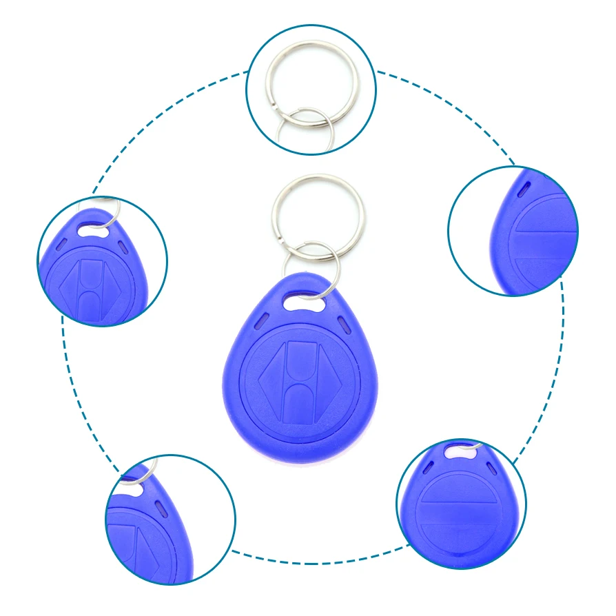 5YOA 10 Stück EM4305 T5577 Duplikator Abzeichen Kopie 125 kHz RFID Tag llavero Porta Chave Karte Schlüsselanhänger Token Ring Proximity