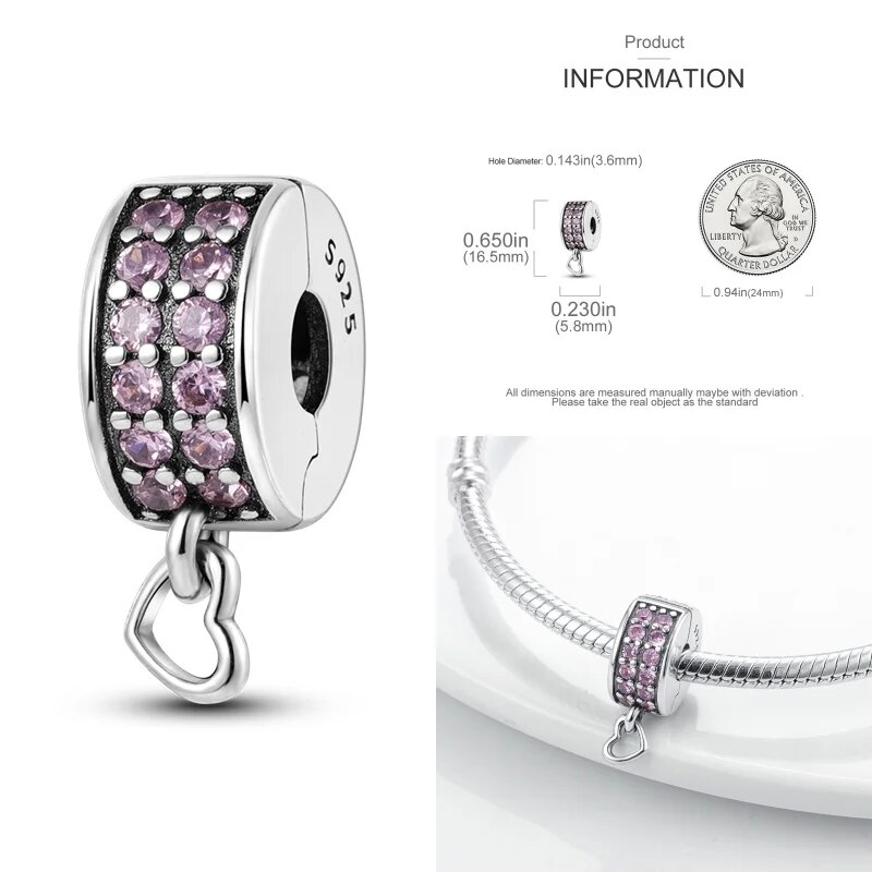 Silikon-Abstandsperlen aus 925er-Sterlingsilber, bunter Zirkon, Katzenkralle, Charms-Perlen, passend für Original-Armbänder, feiner DIY-Schmuck