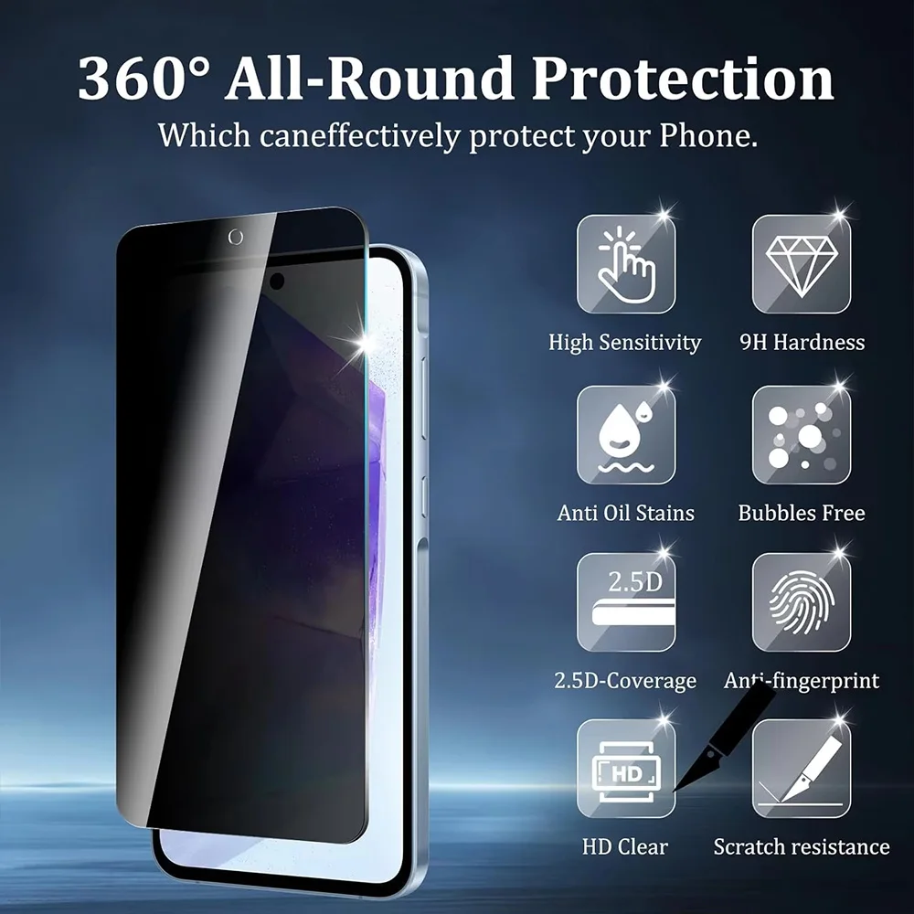 Privacy Protezione Dello Schermo Per Samsung A06 A15 5G A16 A14 A13 A12 A05 A05S A04 A71 A72 A73 A70 A10 A10S Anti-Spy Pellicola di Vetro Temperato