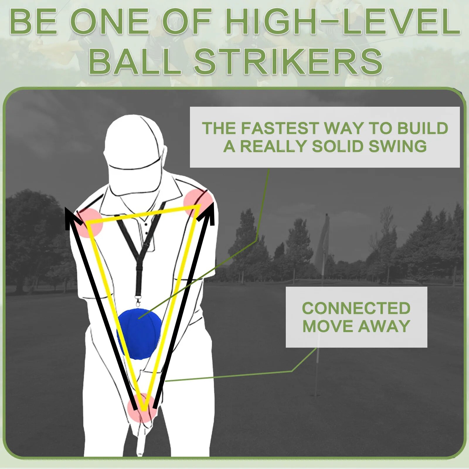 Clearance_Golf Swing Training Aids Smart Ball Trainer with Inflator Pump for Posture Correction Adjustable Intelligent Arm Motio