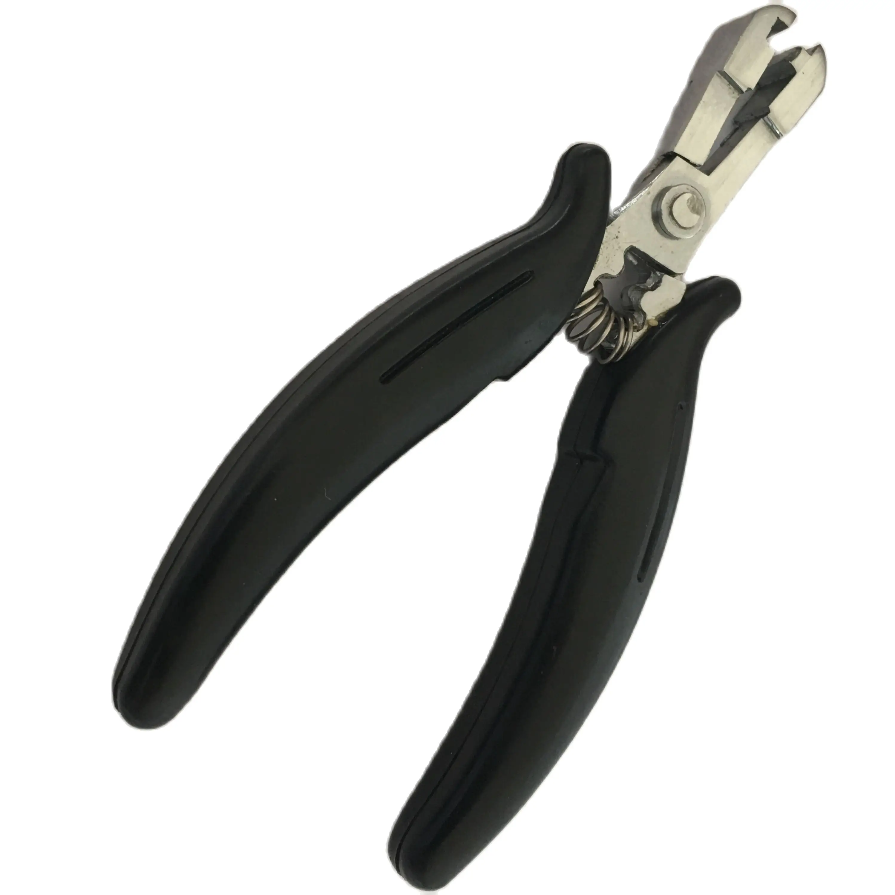 1PC Black handle 6mm groove Flat  type plier clamp for making flat tip pre-bonded Hair Extensionhair tools