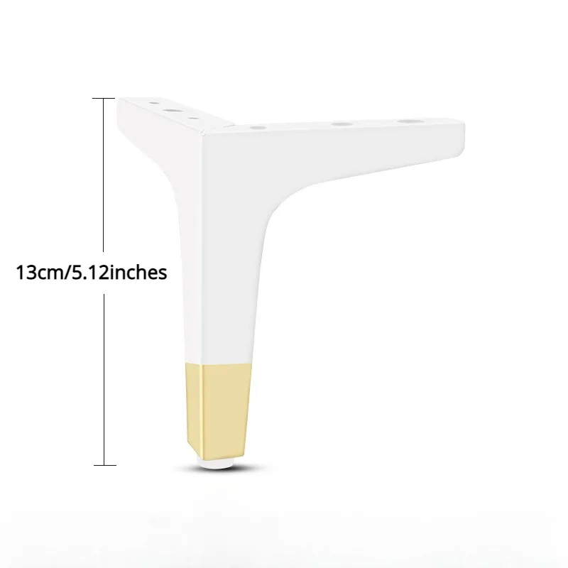 4 pièces 13cm pieds de Table basse en métal moderne pour meubles pieds de canapé lit chaise bureau commode armoire de salle de bain pieds de remplacement