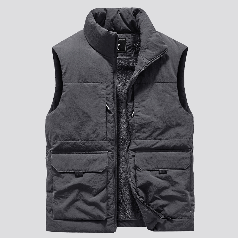 Männer Multi-Pocket Kleidung Winter Weste Jacken Ärmellose Mantel Mode Große Größe 6XL Männlich Warme Weste Fleece Weste männer
