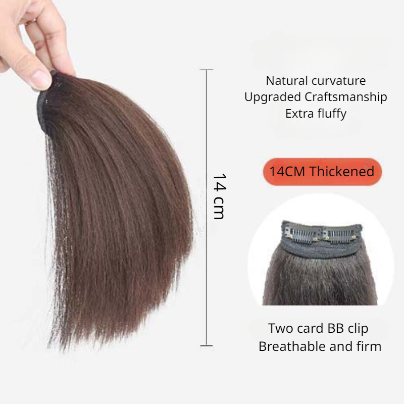 Fashion Layered Straight Head Top Piece Bangs with Clips Thick Short Hairiece Snythetic Invisible Forehead Extension Female Use