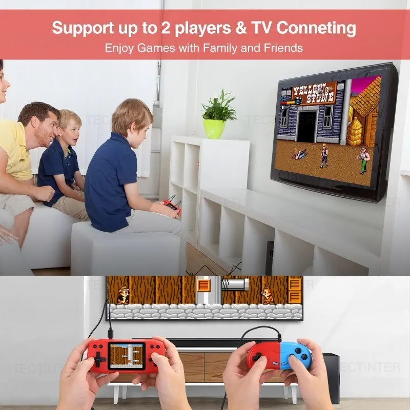 Console per videogiochi retrò integrata nel 620 giochi classici Lettore di giochi portatile portatile Console ricaricabile Uscita AV