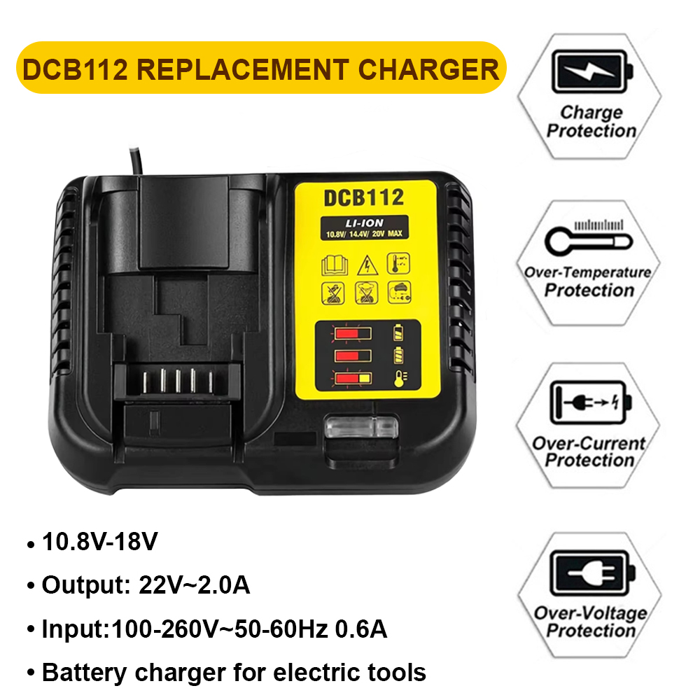 New DCB200 20V 6000mAh Lithium Replacement Battery for Dewalt 18V DCB184 DCB200 DCB182 DCB180 DCB181 DCB182 DCB201 DCB206 MAX
