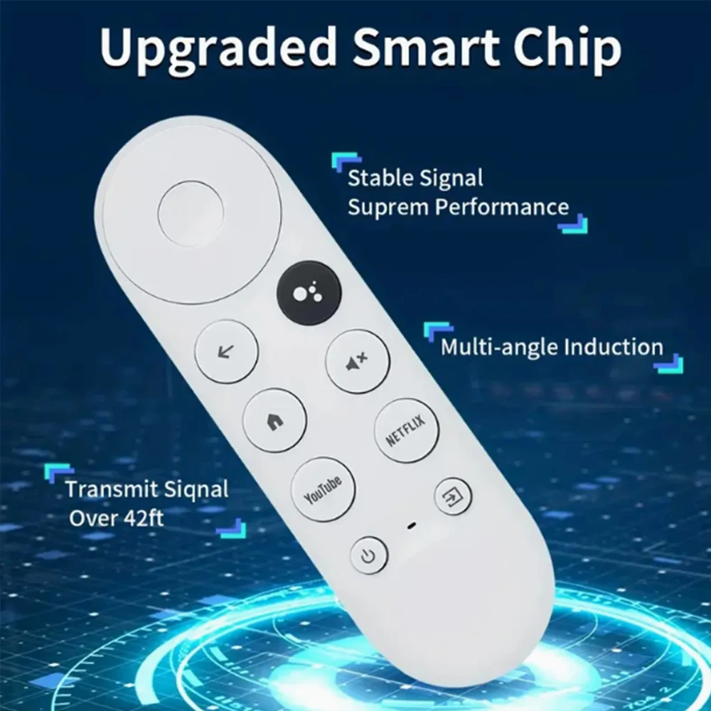 Control remoto por voz de Google para Google ChromeCast TV G9N9N Bluetooth IR decodificador inteligente Compatible con Google TV